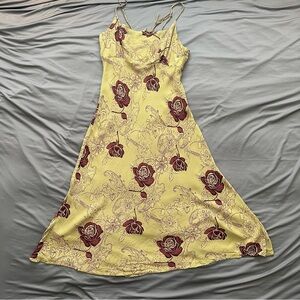 Green Floral Midi Dress